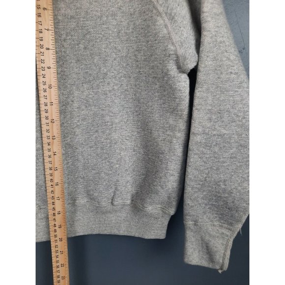 Vintage 60s Mayo Spruce Sweatshirt Unisex Sz. Small (34-36) Solid Gray Sweater - Picture 6 of 7